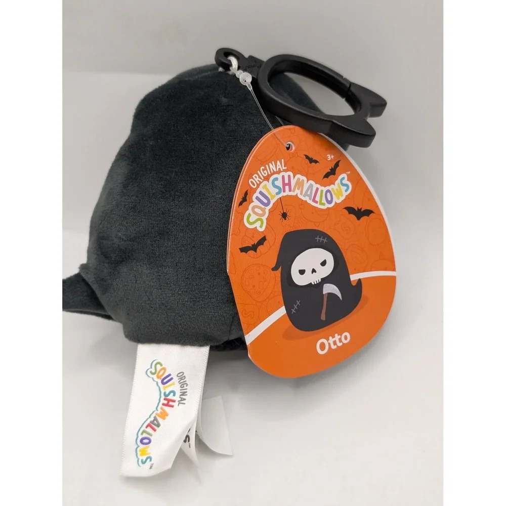 Squishmallows Otto the Grim Reaper 3.5 Inch Halloween Plush Clip On NWT Kellytoy